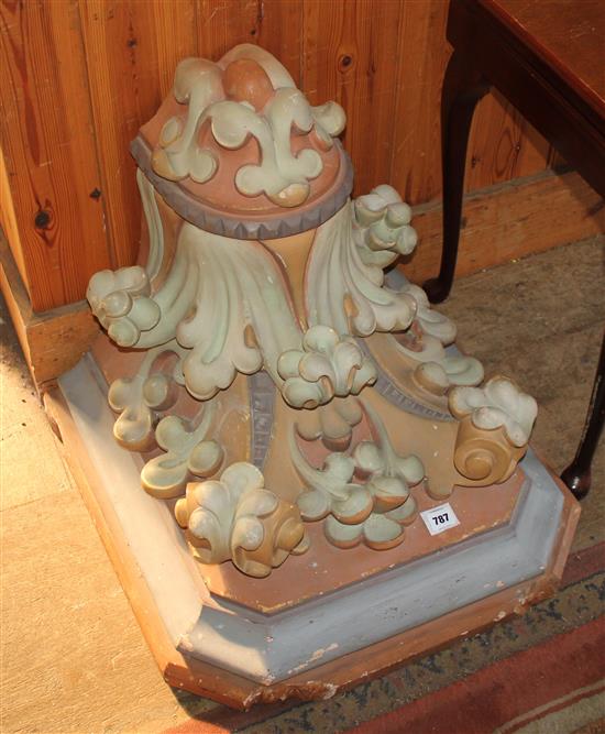 Large painted plaster wall bracket(-)